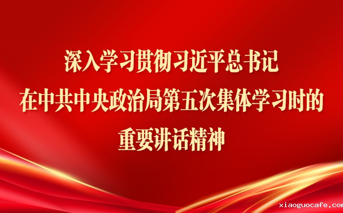 深入学习贯彻习近平总书记在中共中央政治局第五次集体学习时的重要讲话精神